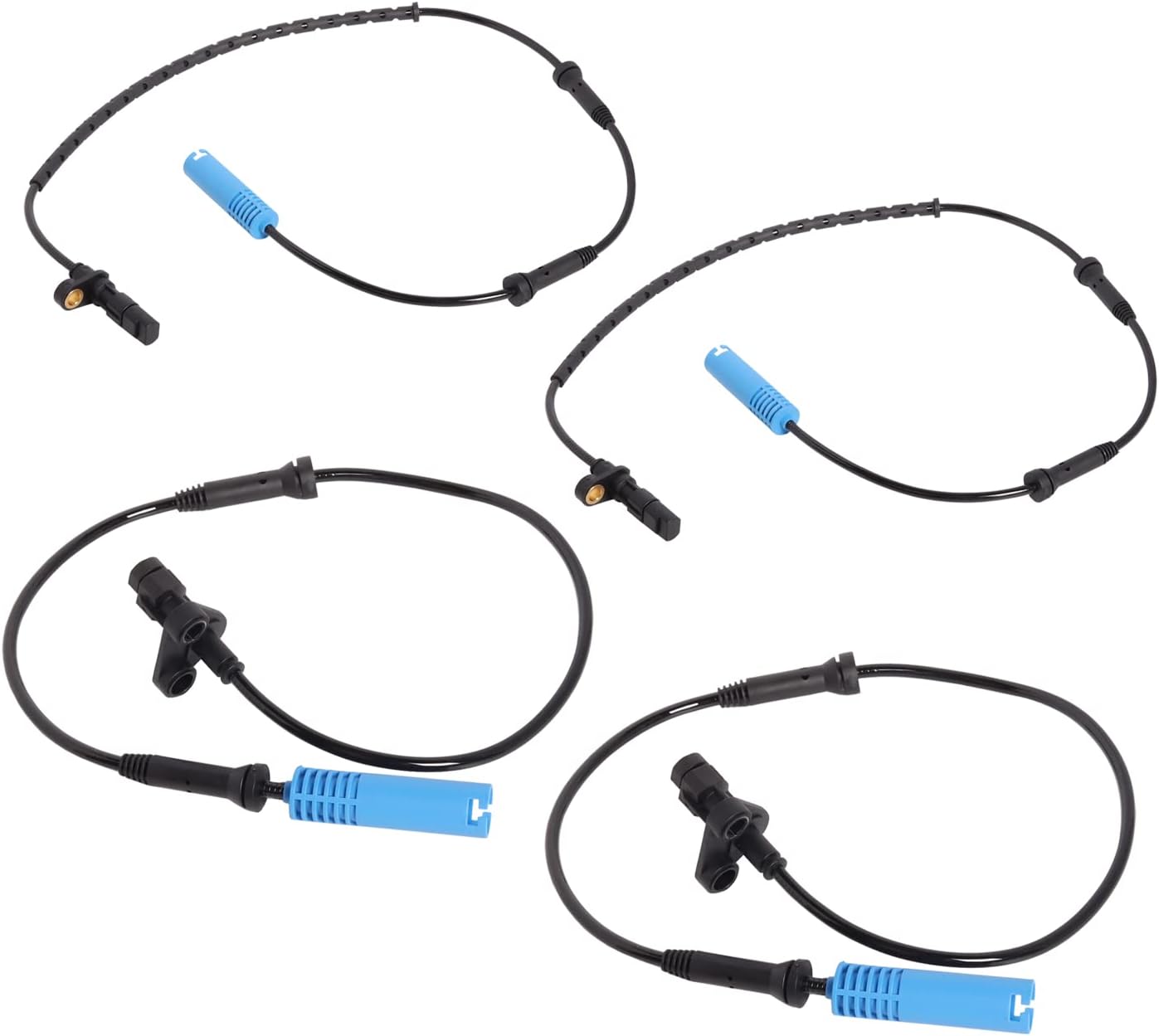 ENA Set of 4 Front Rear Left Right ABS Wheel Speed Sensor Compatible with BMW 525i 528i 530i 540i M5 1999 2000 2001 2002 2003 2.5L 2.8L 3.0L 4.4L 5.0L Replacement for ALS442 AB0115
